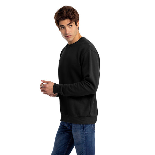 Classic Men's Crewneck Sweatshirt – Solid Black