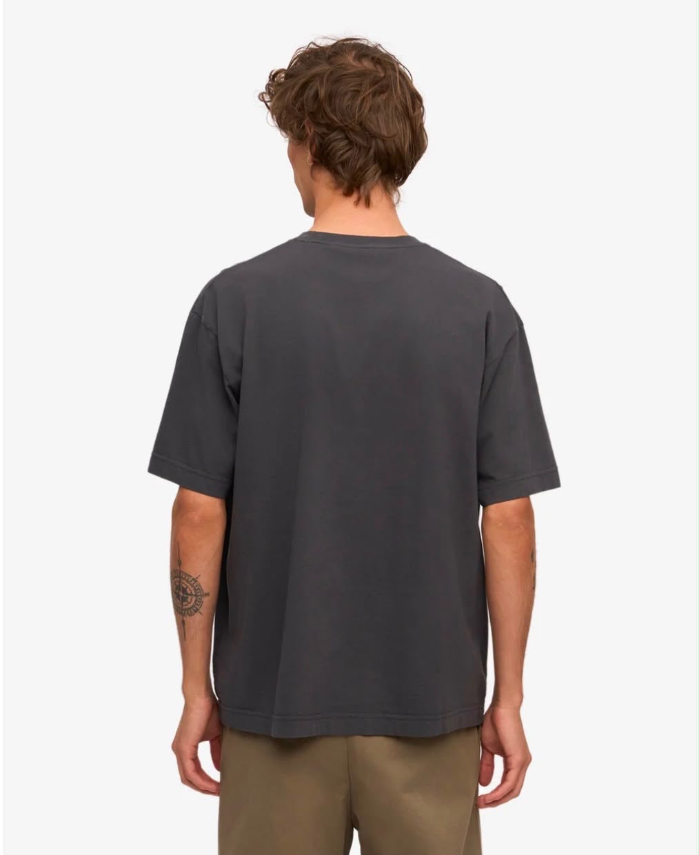 Men's Relaxed Drop-Shoulder Tee (Dark Gray)