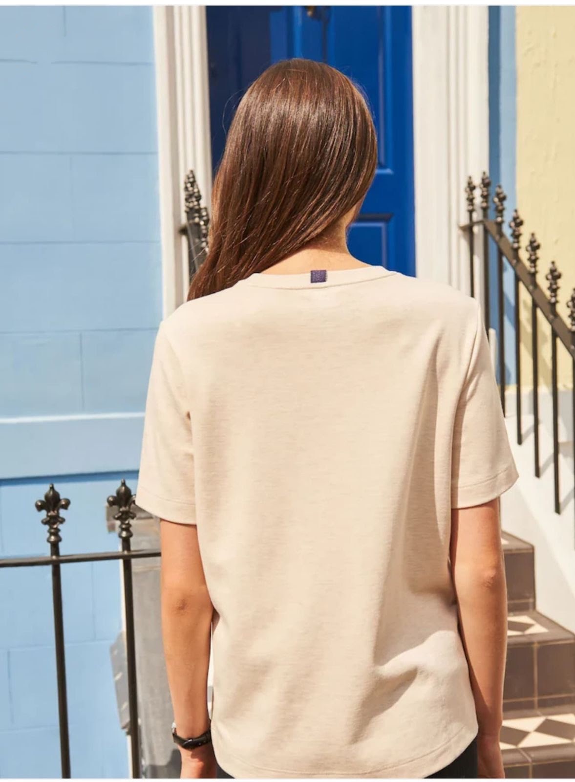 Women's Fine-Knit Crewneck T-Shirt – Cream / Oatmeal
