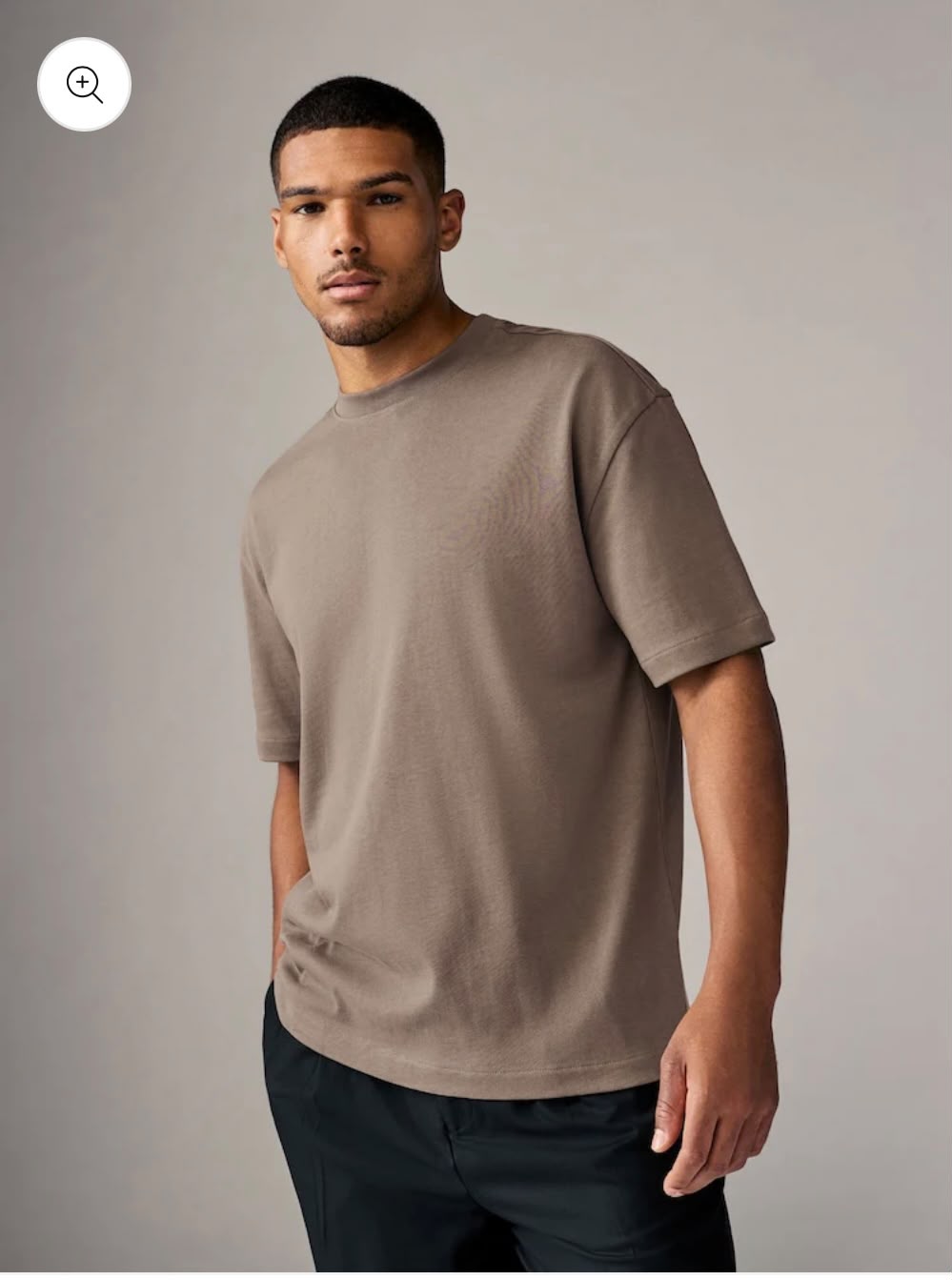 Men's Premium Heavyweight Oversized T-Shirt in Taupe Brown