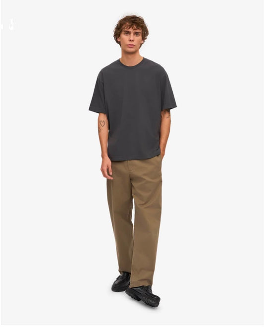 Dark Gray Washed Oversized Drop Shoulder Tee