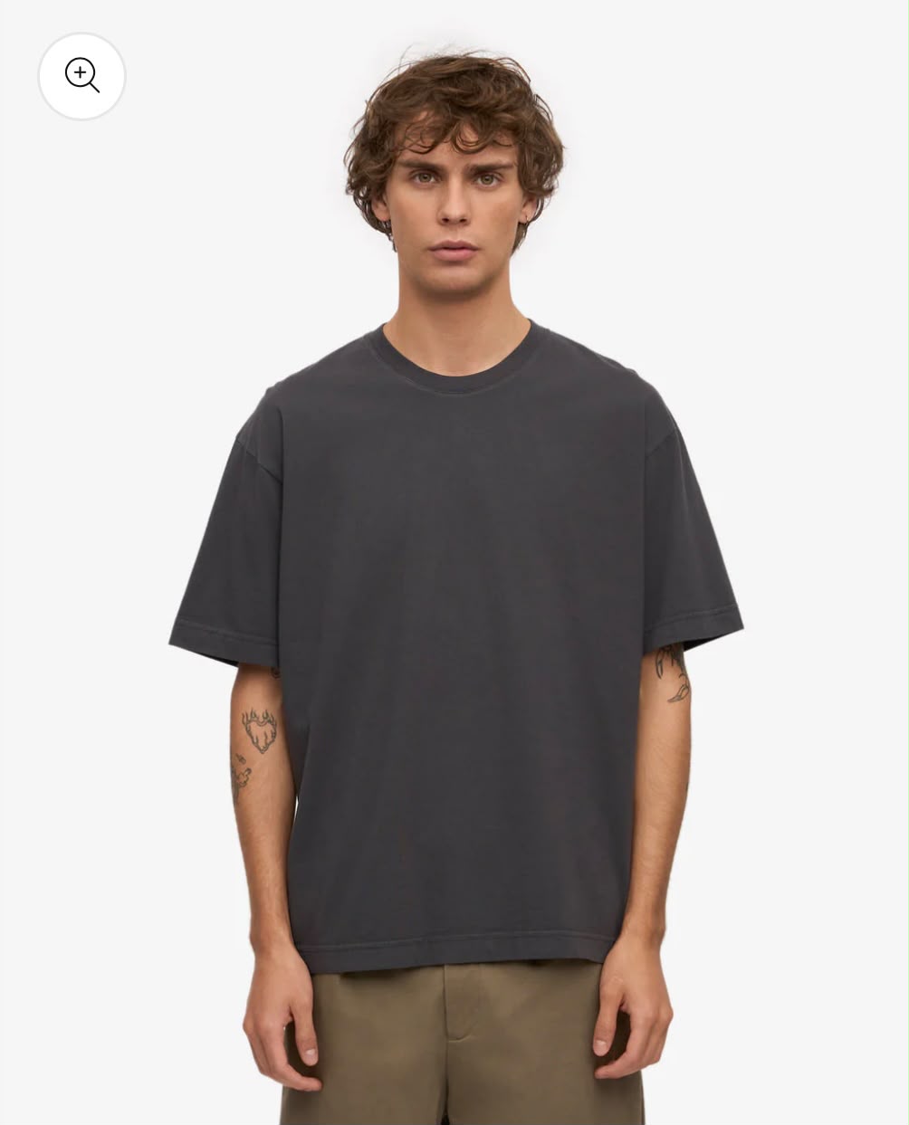 Men's Relaxed Drop-Shoulder Tee (Dark Gray)