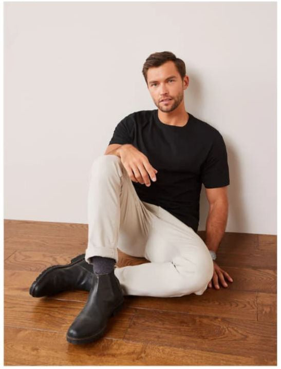 Men's Essential Classic Black Crew Neck T-Shirt