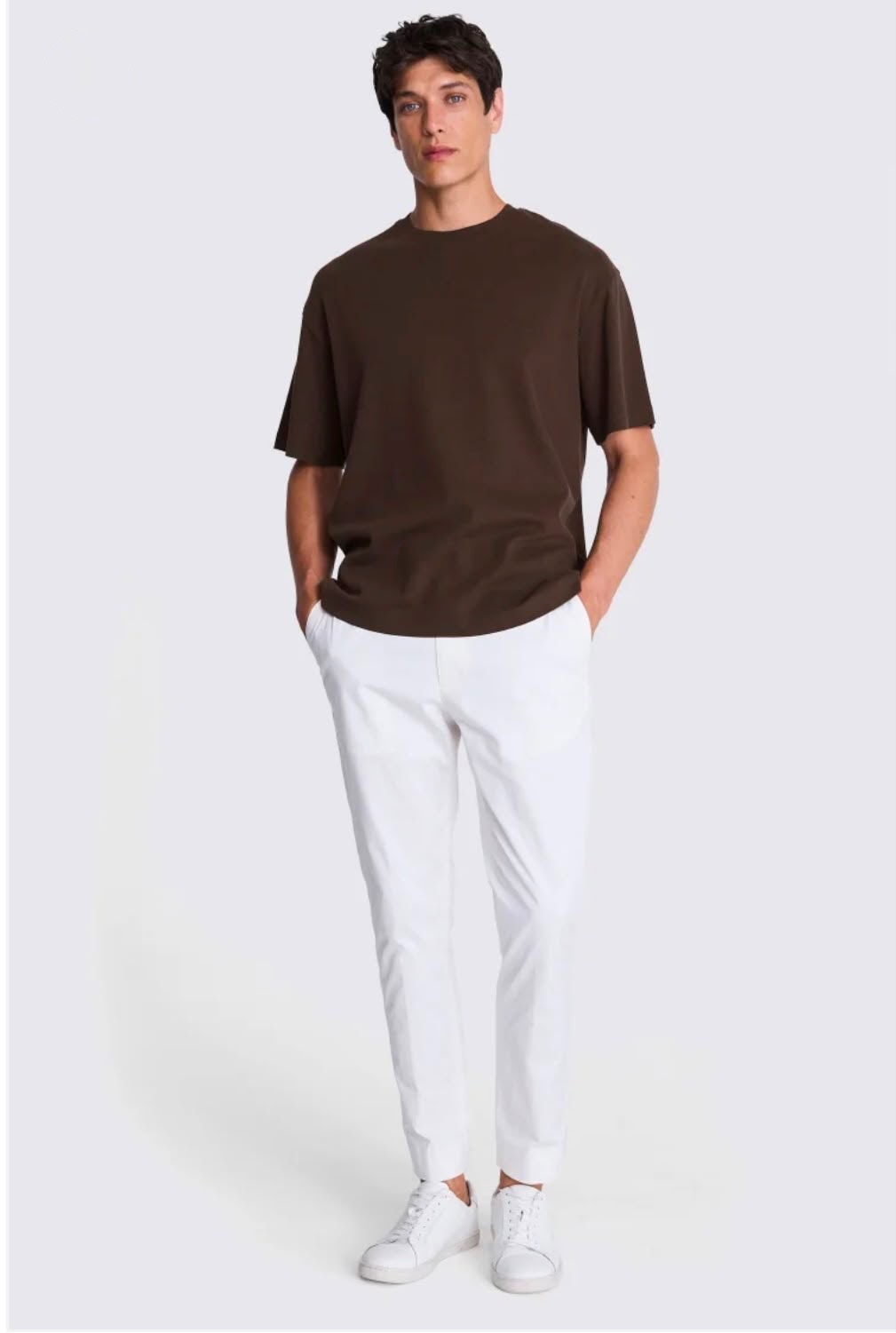 Premium Dark Chocolate Brown Drop Shoulder Over-Sized Crewneck Tee
