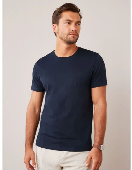 Men's Essential Crew Neck T-Shirt - Navy Blue