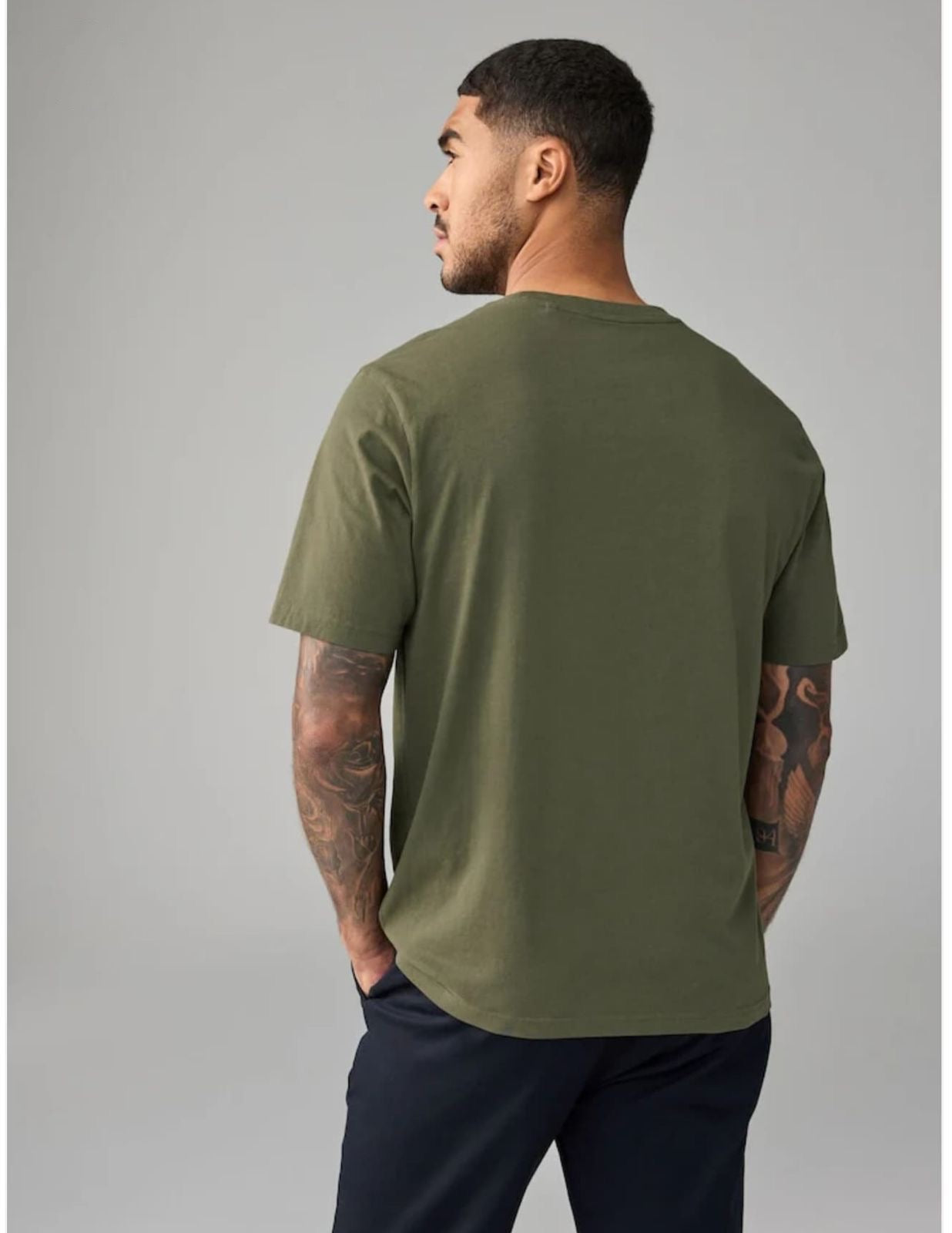 Men's Essential Crew Neck T-Shirt - Olive Green