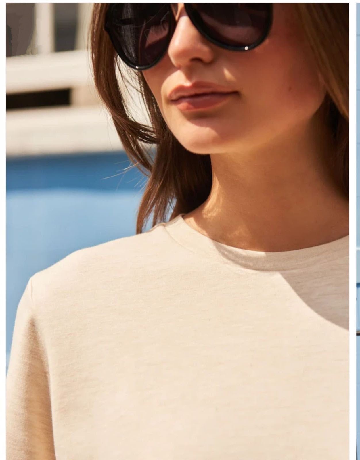 Women's Fine-Knit Crewneck T-Shirt – Cream / Oatmeal